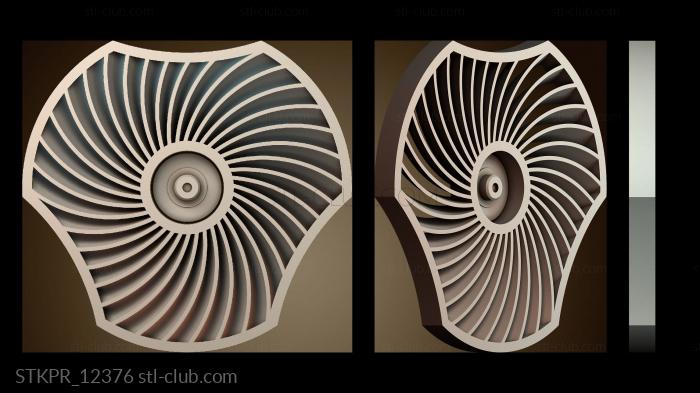 Статуэтки упрощенные Спиральная муаровая ветровая вертушка