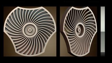 3D модель Спиральная муаровая ветровая вертушка (STL)