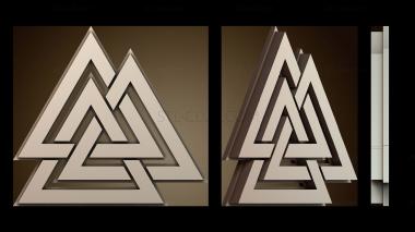 3D модель Украшение для стен «Валькнут» (STL)