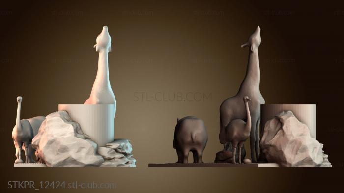 Статуэтки упрощенные Держатель для ручек в виде животных