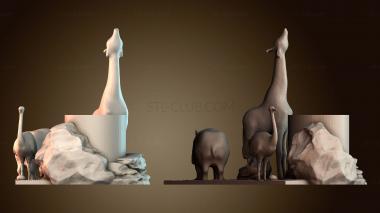 3D модель Держатель для ручек в виде животных (STL)