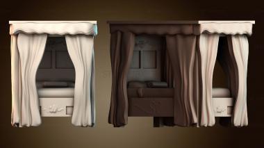 3D модель Кровать с балдахином (STL)