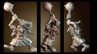 3D модель Гоблин с мячом (STL)