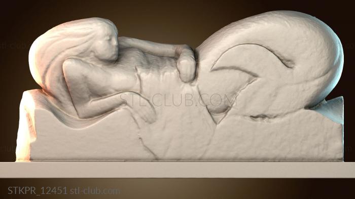 Статуэтки упрощенные Абстрактная скульптура русалки