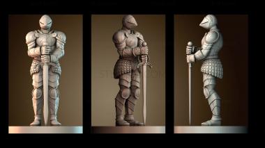 3D модель Статуя рыцаря (STL)