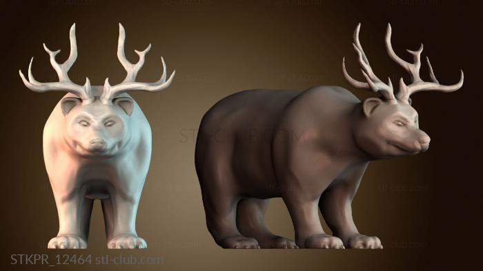 Статуэтки упрощенные Медведь с рогами