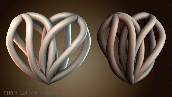 Кулон в виде спирального сердца