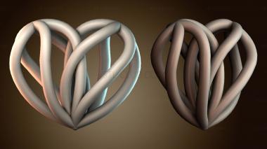 3D модель Кулон в виде спирального сердца (STL)