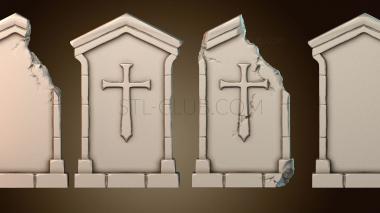 3D модель Набор надгробных камней (STL)