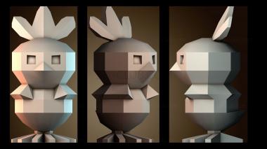 3D модель Низкополигональная Torchic (STL)