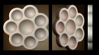 3D модель Палитра для красок (STL)