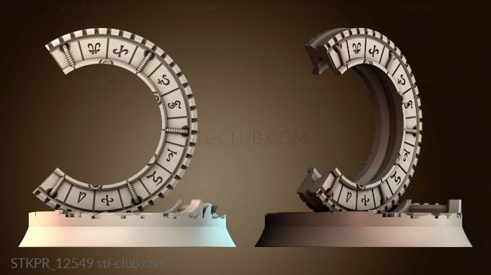 Живописная круглая основа и летающая подставка — Темный город