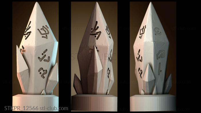 Светящийся рунический камень Кристалл