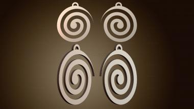 3D модель Спиральные серьги (STL)