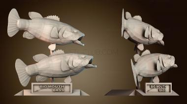 3D модель Рыба промысловик — большеротый окунь (STL)