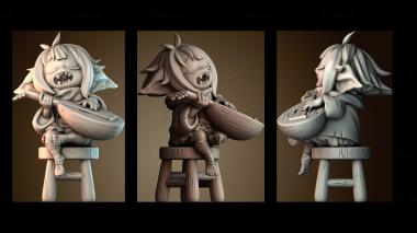 3D модель Газ, гоблин бард (STL)