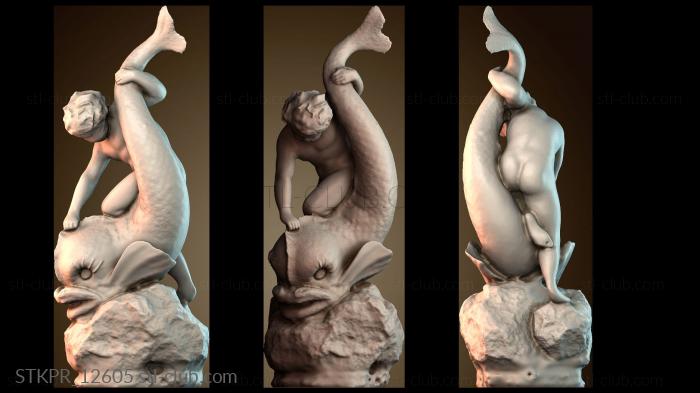 Статуэтки упрощенные Скульптура «Мальчик и рыба»