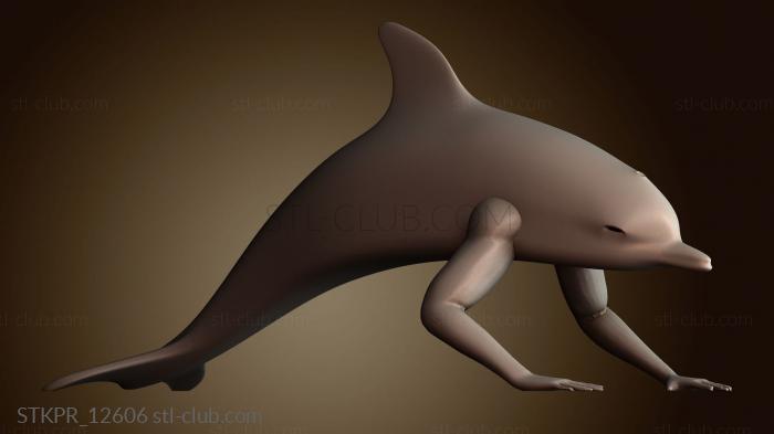 Статуэтки упрощенные Ползучий дельфин