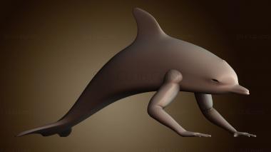 3D модель Ползучий дельфин (STL)