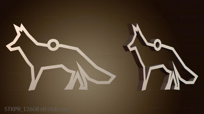 Статуэтки упрощенные Стилизованный контур лисы