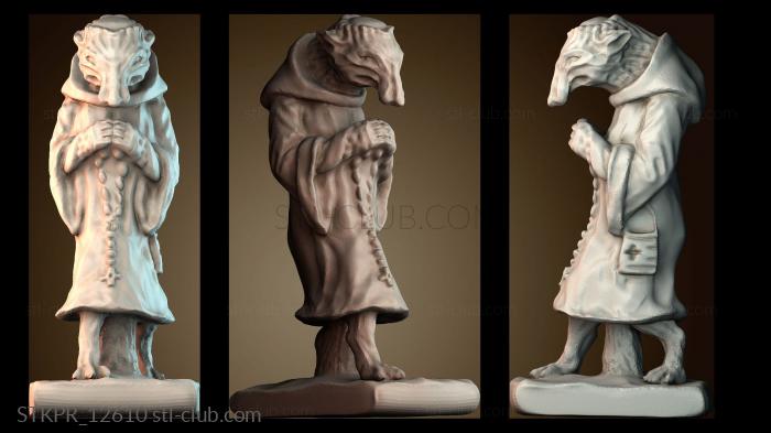 Статуэтки упрощенные Лиса в костюме монаха