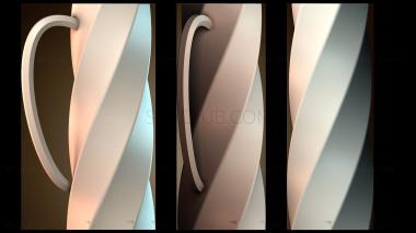 3D модель Дизайн кружки с закрученным узором (STL)