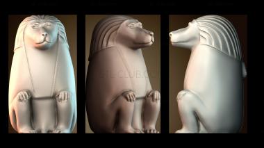 3D модель Дизайн скульптуры льва (STL)