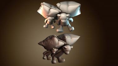 3D модель Плюшевые мишки с подушками (STL)