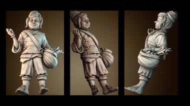 3D модель Полурослик фермерша (STL)