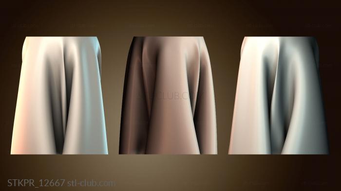 Драпировка из струящейся ткани