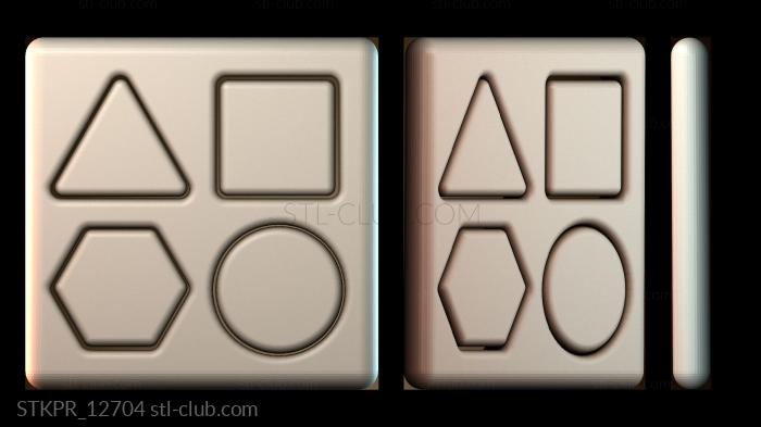 Статуэтки упрощенные Головоломки с фигурами для малышей