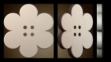 3D модель Кнопка Цветок (STL)