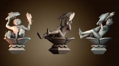 3D модель Мальчик с рыбой (STL)