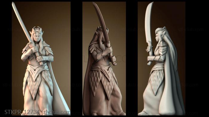 Статуэтки упрощенные Эльфийская дама с мечом