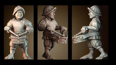 3D модель Полурослик барабанщик (STL)