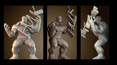 3D модель Халк несет Халка (STL)