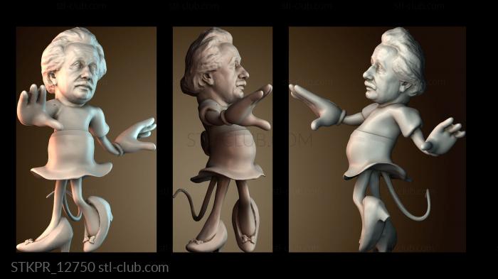 Статуэтки упрощенные Минни Маус и Альберт Эйнштейн