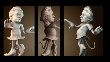 3D модель Минни Маус и Альберт Эйнштейн (STL)