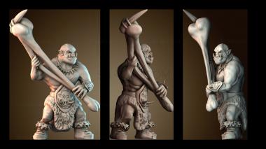 3D модель Клан Варпигов — Оркская Великая Дубина Убийца Монстров (STL)