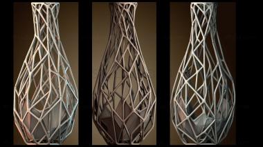 3D модель Ваза скелет Вороного (STL)