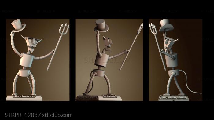 Статуэтки упрощенные Beelzebot Робот Дьявол Футурама