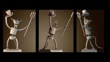 3D модель Beelzebot Робот Дьявол Футурама (STL)
