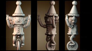3D модель Клоун на одноколесном велосипеде (STL)