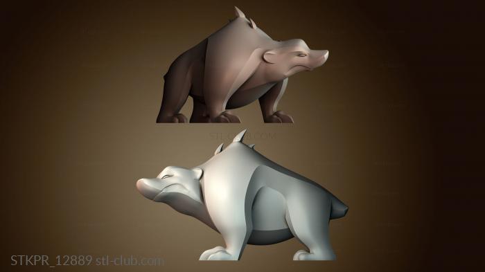 Статуэтки упрощенные Медведь монстр