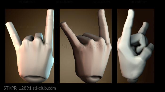 Статуэтки упрощенные Жест рукой в виде рога дьявола