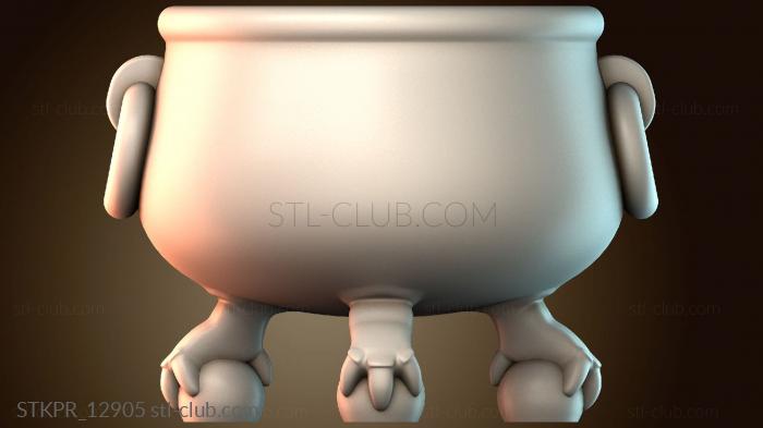 Статуэтки упрощенные Котел на ножках лапах