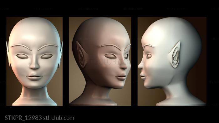 Статуэтки упрощенные Голова феи самки