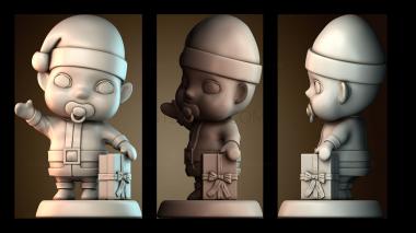3D модель Санта Клаус малыш (STL)