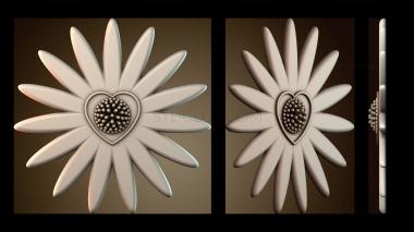 3D модель Цветок любви ромашки (STL)