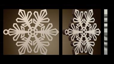 3D модель Серьги Снежинка (STL)